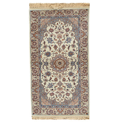 Tapis ivoire noué à la main de haute qualité