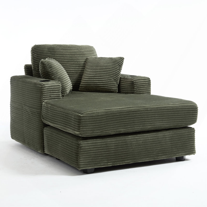Canapé en velours Corduroy, Vert