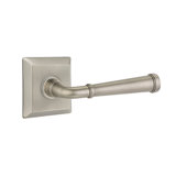 Merrimack Round Passage (Hall & Closet) Door Lever with Square Rosette