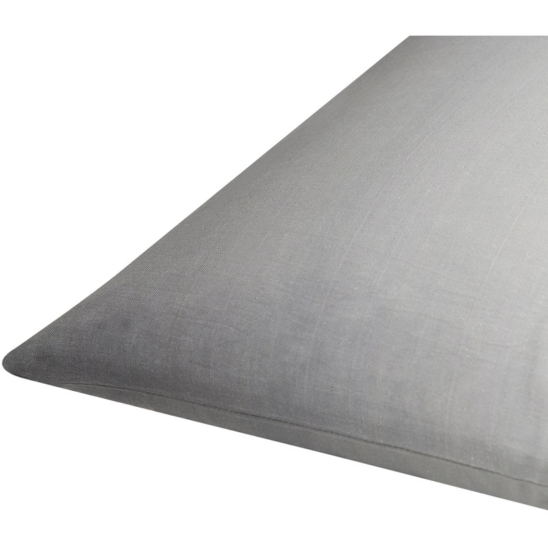 Deadra Ombre Linen Throw Pillow, 20" x 20", Polyester/Polyfill, Charcoal