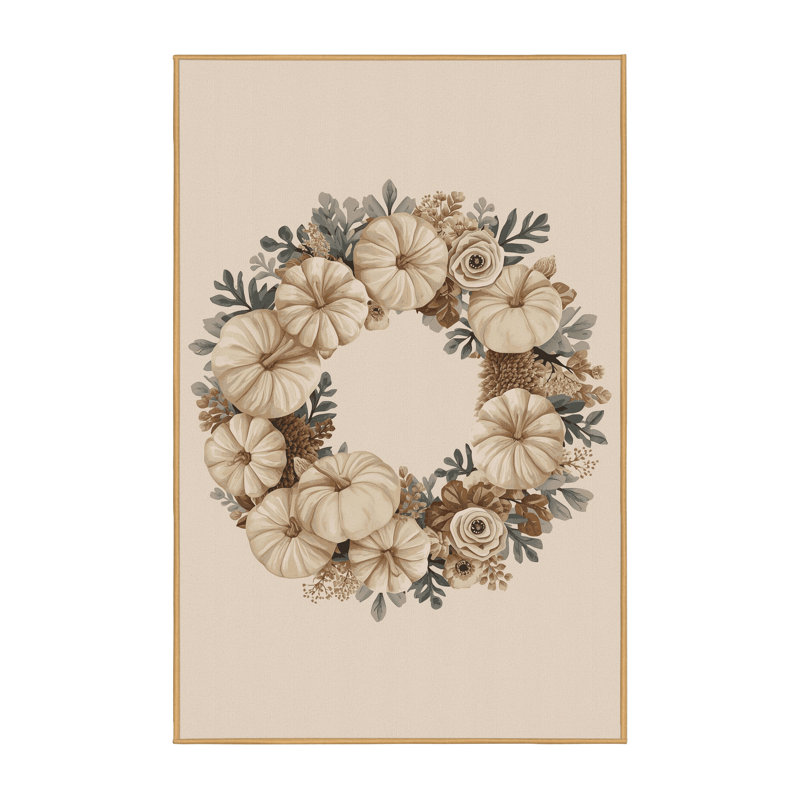 Soft Plush Ferland Thanksgiving Modern & Contemporary Abstract Area Rug in Beige – LightBrown Binding, 6x9