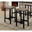 Ensemble de 5 tables à hauteur de comptoir 5 pièces Design noir et gris Chaise de salle à manger robuste en métal