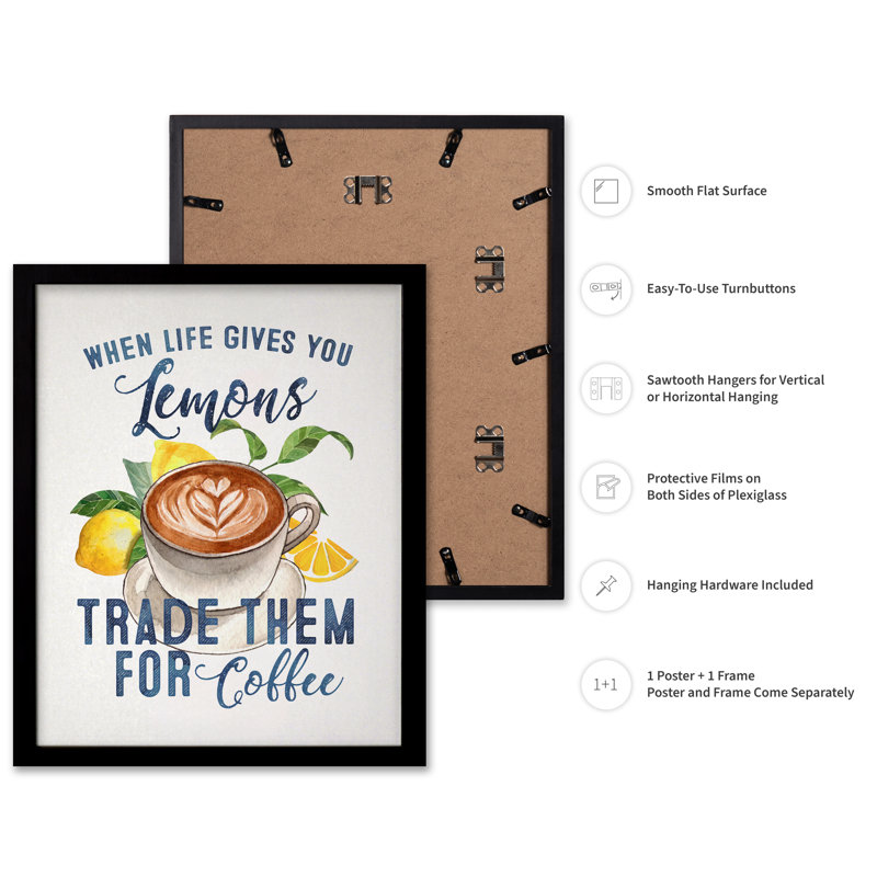 When Life Gives You Lemons No1, Cadre noir, Affiche, H 12 po x l 16 po