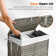 Wicker Laundry Hamper with Lid, 90L/110L Storage Capacity Wicker Clothes Basket with Handle and Removeable Liner