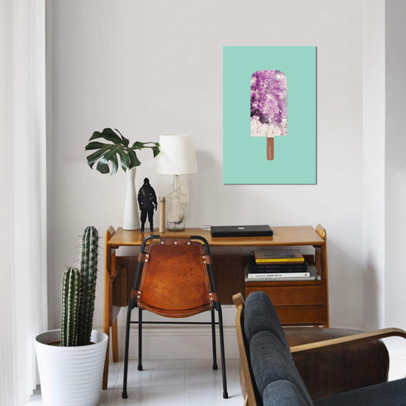 « améthyste popsicle », impression sur toile tendue, H 12 po x l 8 po x P 0,75 po, Pas de tapis, Toile tendue