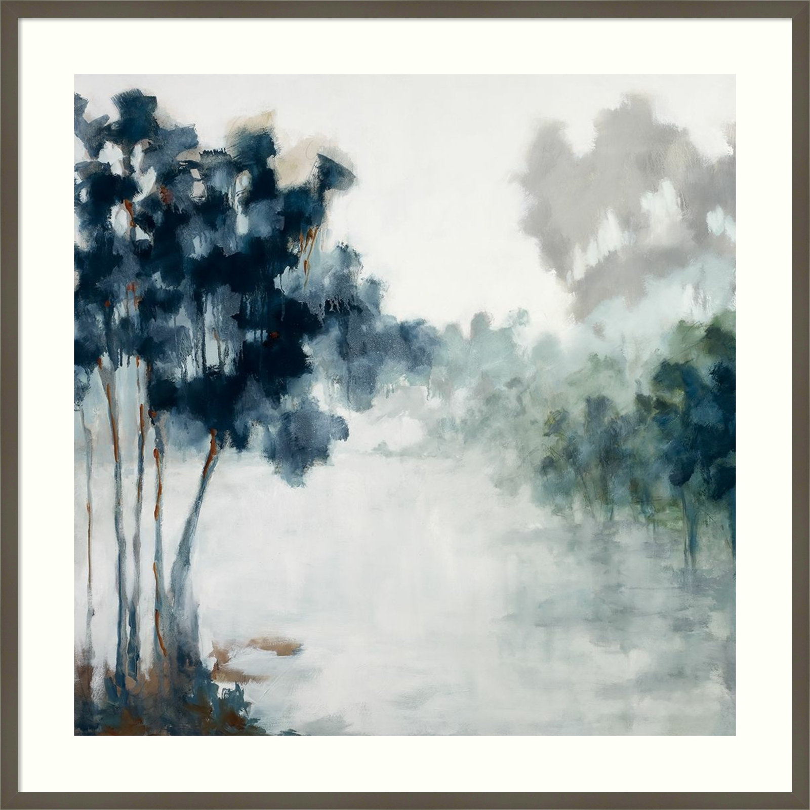 Soft Winter Light by Jacqueline Ellens, 19" H x 19" W, Gray Framed Paper