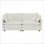 Canapés | Ensemble de canapé 3 pièces en chenille ivoire décontracté - 2 fauteuils + 2 sièges | pour le salon | Chêne blanc américain | Cabriole