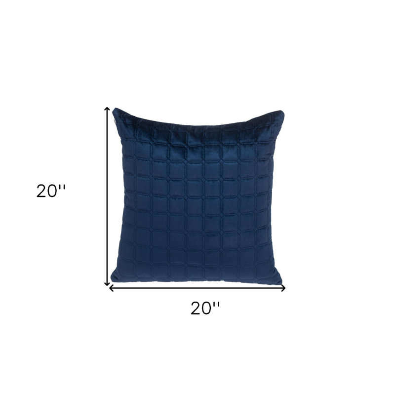 Coussin décoratif matelassé bleu marine / bleu marine Parkland Collection Marrisa, Bleu / marine
