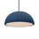 Radiance - Luminaire suspendu 1 lumière dôme plissé - ciel de minuit avec intérieur blanc mat - noir mat - ampoule remplaçable - cordon noir