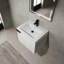 Ensemble de meuble-lavabo de salle de bain moderne blanc pour les espaces spacieux