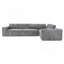 Canapé modulaire moderne avec tissu chenille infroissable, aucun assemblage requis-129580913