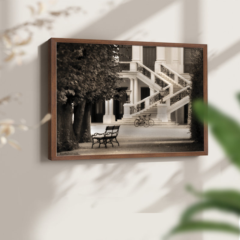 Castle Schonbrunn -Framed Print - Restickable, 8" H x 10" W, Walnut