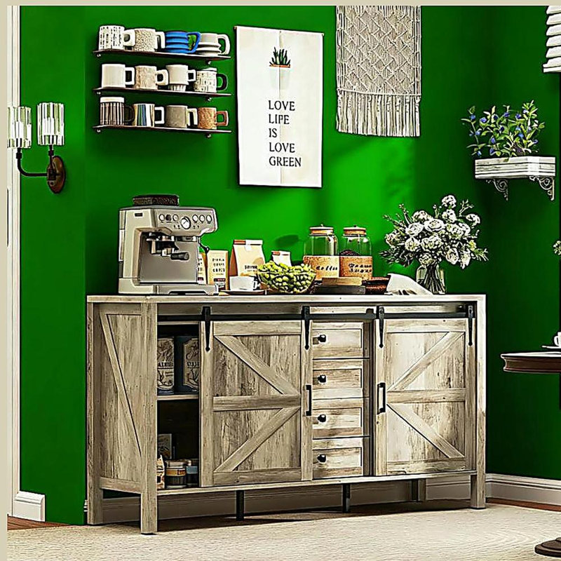 59"Sideboard with Thick Top Buffet Cabinet