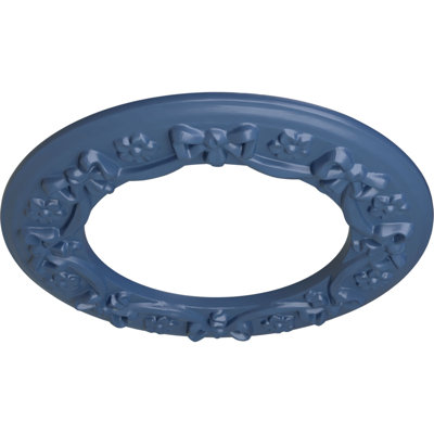 Endurathane Ribbon with Bow Ceiling Medallion, 12 1/4"OD x 7 1/2"ID x 7/8"P (Fits Canopies up to 7 1/2"), Hand-Painted Americana Finish