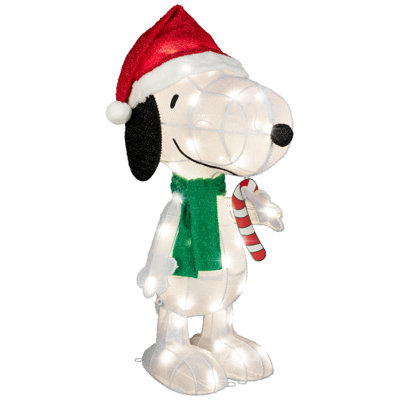 3D Holiday Lighted Tinsel Sculpture-Snoopy-48"-Peanuts