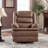 35.8'' Wide Classic Faux Leather Swivel and Glider Manual Recliner-1290568832