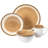 Gibson Elite Moonstruck 16-Piece Dinnerware Set, Orange