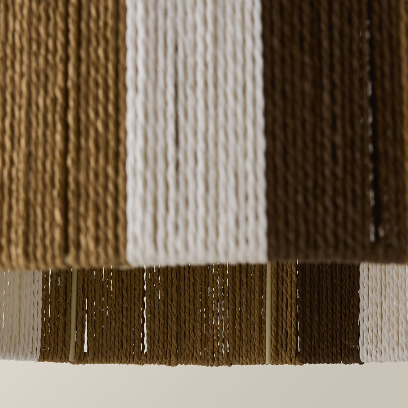 30cm H Wicker Drum Pendant Shade ( Slip-On ) in Brown