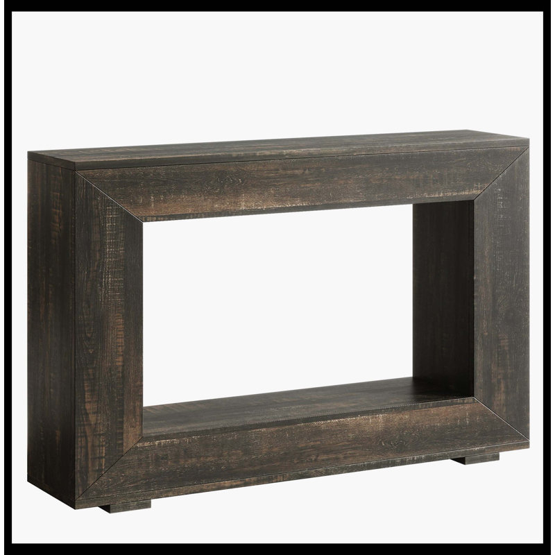 Farmhouse Console Table, 47" Rustic Wood Entryway Sofa Table With Storage, Dark Gray