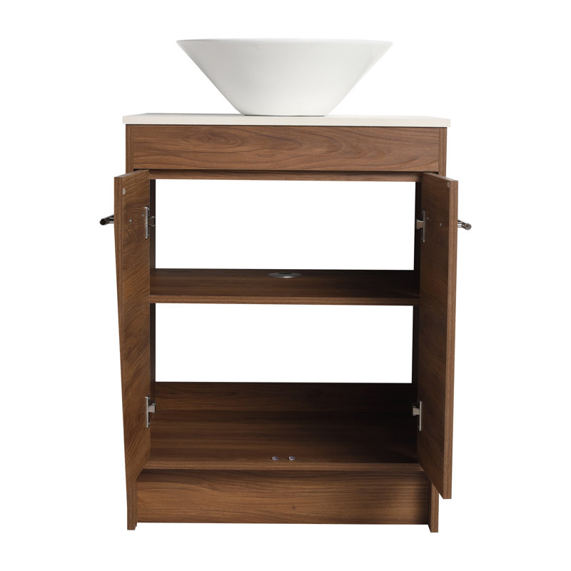 Meuble-lavabo autoportant avec comptoir en céramique Darico