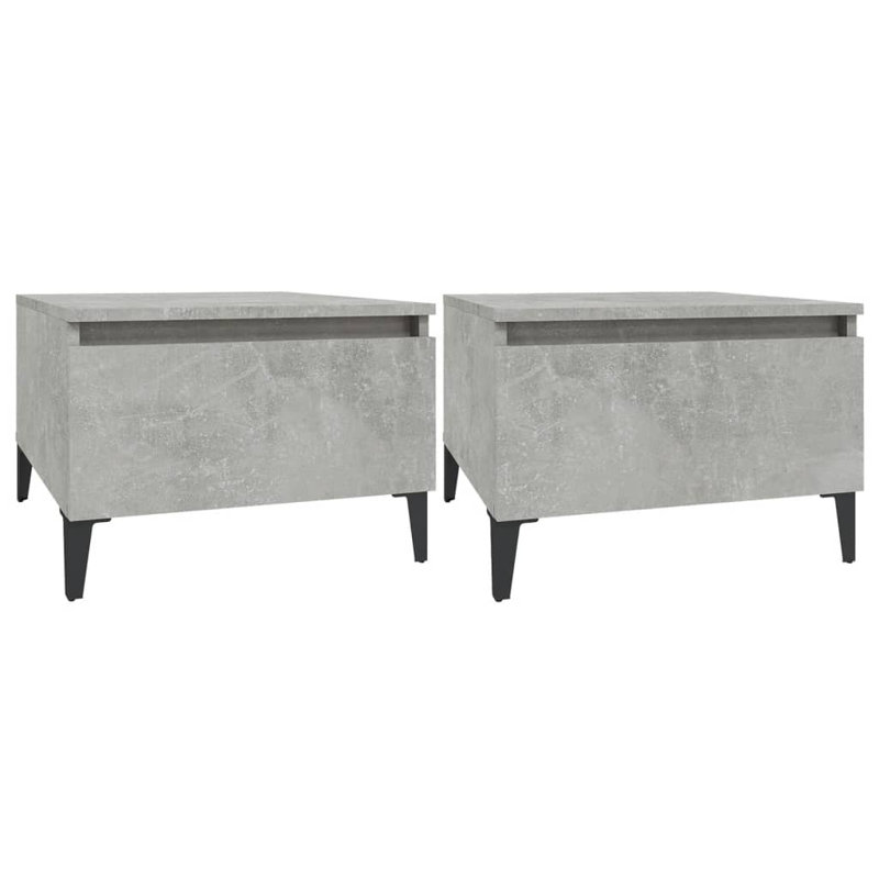 Leefke Side Table Set, Concrete Grey