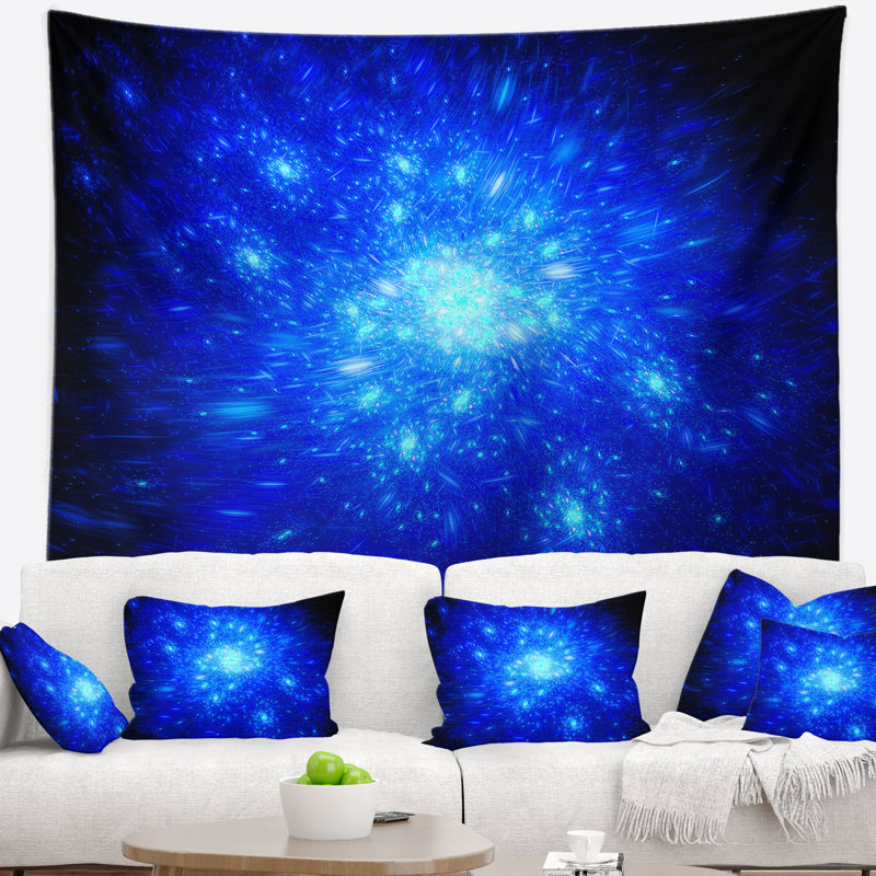 Tapisserie abstraite fireworks, H 50 po x l 60 po