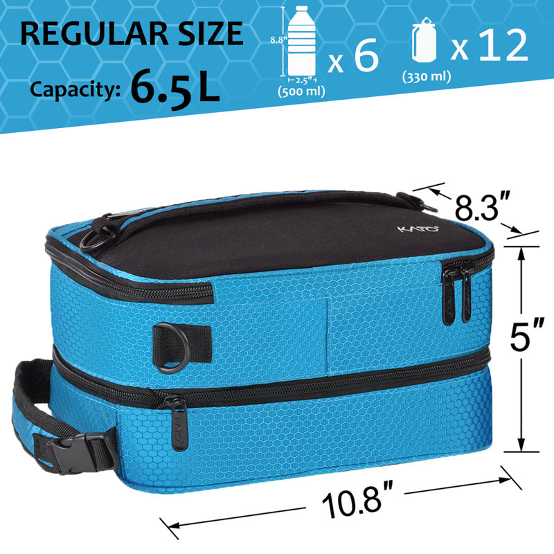 Sac fourre-tout isolant et extensible Tirrinia avec bandoulière, Bleu