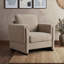 Fauteuil d'appoint rembourré à accoudoirs carrés-1026275939