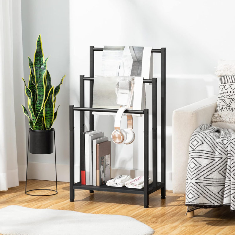 Metal Blanket/Quilt Rack, Black