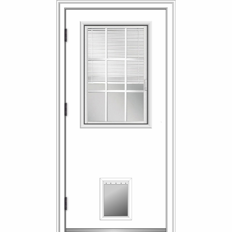 Portes d'entrée avant pré-montées en demi-Lite, Côté droit / vers l'extérieur, H 80 po x l 36 po x P 1,75po, 4,56 po