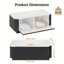 Pedestal Coffee Table with Storage-1266282134