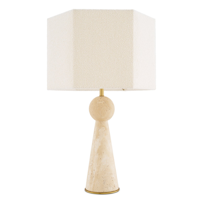 Table Lamp Novak Travertine Excl Shade