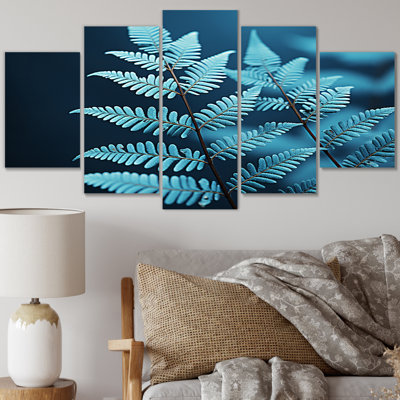 Ferns Turquoise Whimsy III Plants & Flowers Wall Decor on Metal