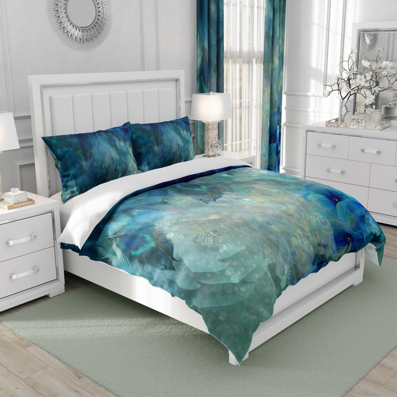 Polyester Abstract Duvet Cover, Twin Duvet Cover + 2 Shams, Abstract 2