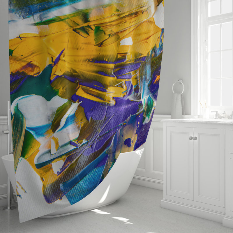 Rideau de douche abstrait, L 70 po x L 72 po