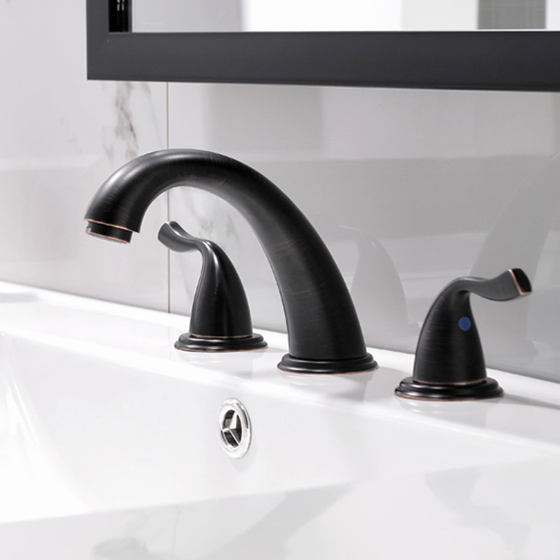 2-handle Bathroom Faucet with Drain Assembly, Oil Rubbed Bronze