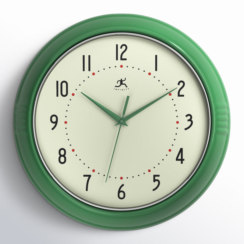 Desdra Metal Wall Clock, Green