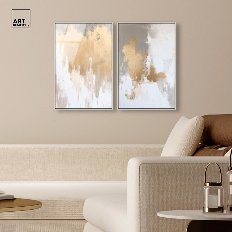 Golden Tranquility Golden Art, H 25 po x l 17 po, Argent