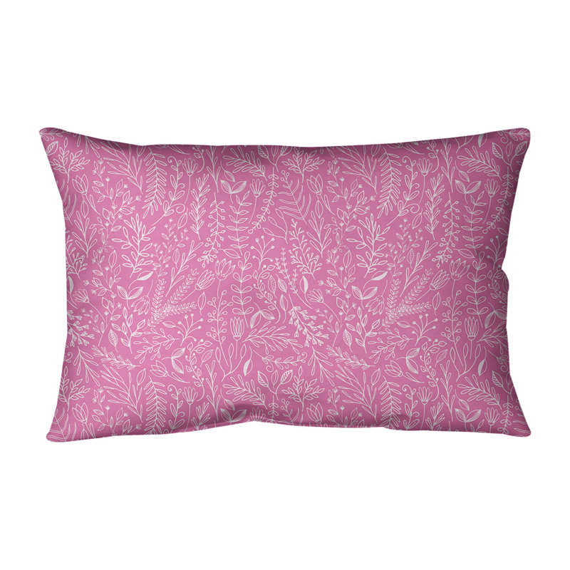 Coton rectangulaire Katelyn Elizabeth Ditsy, Pas de bourre, Rose / blanc