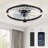 20 Inch Low Profile Ceiling Fans with Lights and Remote-864998385