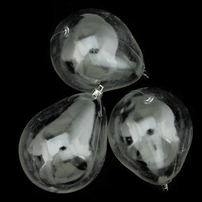 Transparent Teardrop Shaped Shatterproof Christmas Ornaments