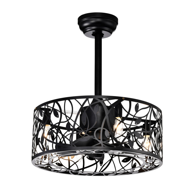 Ventilateur de plafond 18 pales 18 po, Noir mat