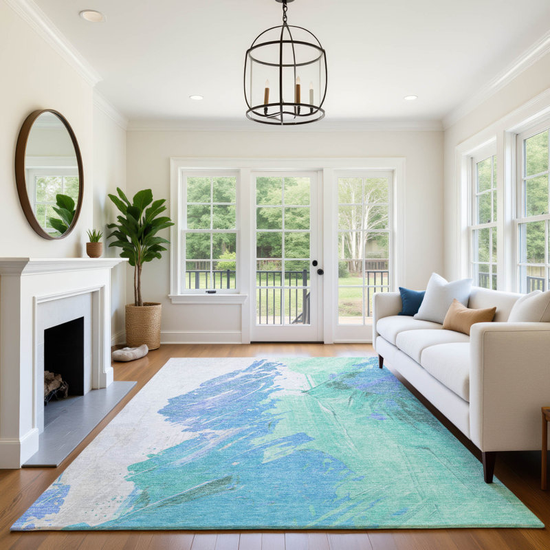 Premium Machine Washable Arnoldina AMF1843 Abstract Rug, Rectangle 2'6" x 3'10"
