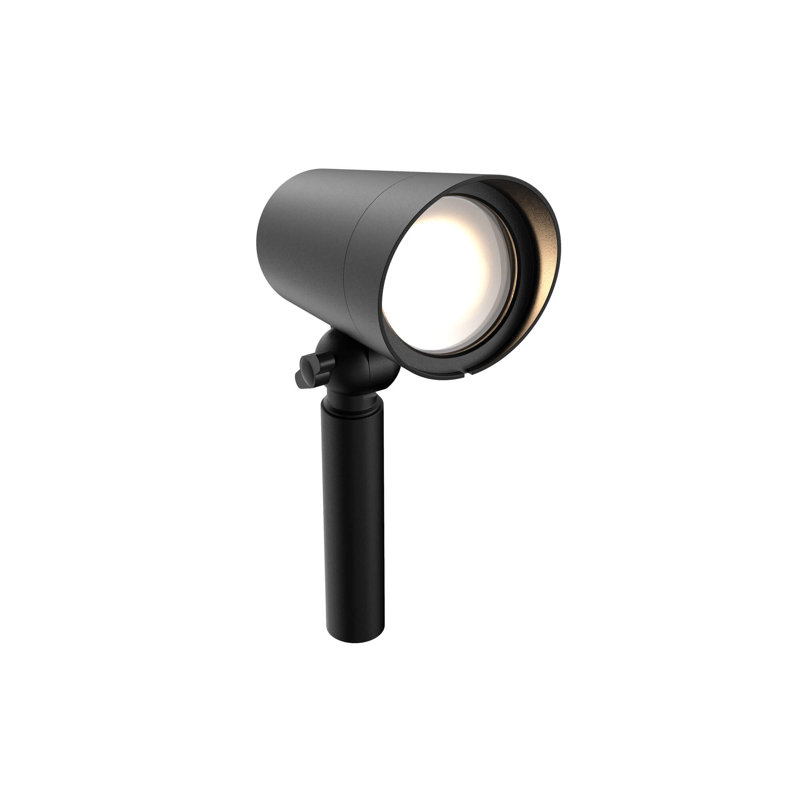 Matte Black Low Voltage Integrated LED Metal Spotlight, 9" H x 4.94" W x 4.94" D
