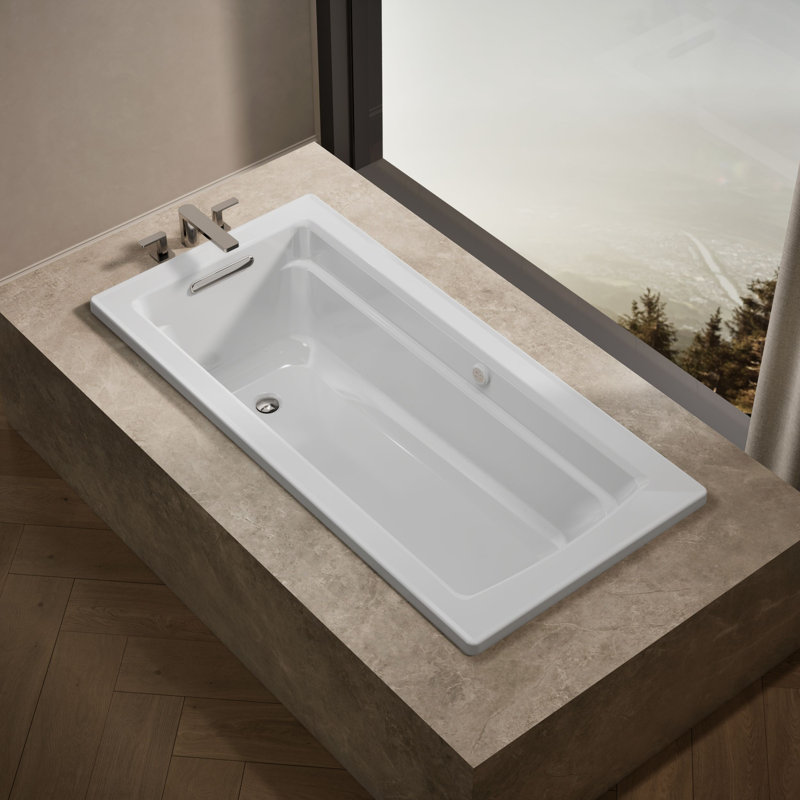 Baignoire à massage à bulles Archer de 66 po x 32 po Archer, Blanc