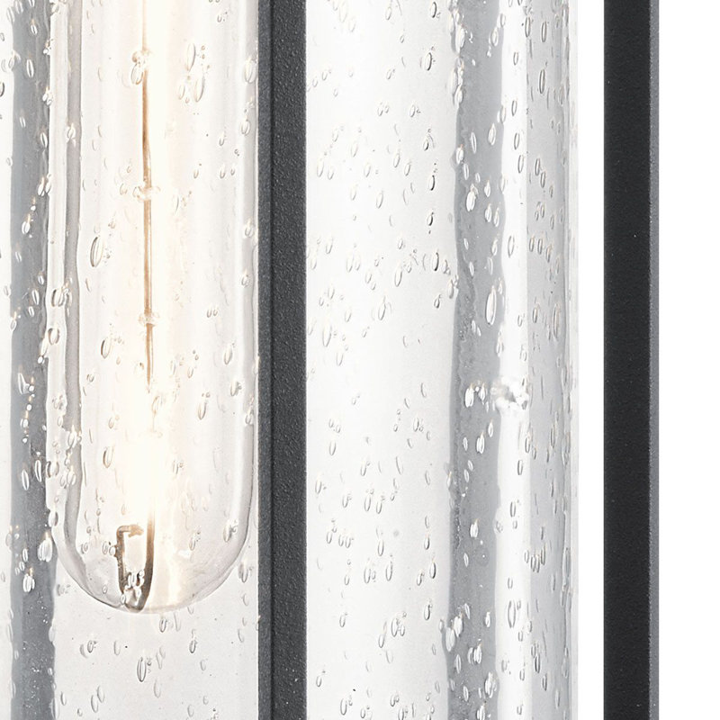 Kerstanski 37.5cm H Outdoor Sconce, Textured Black