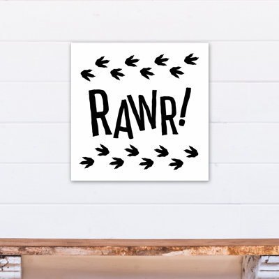 «Mallon Rawr Dinosaur Traces», art encadré