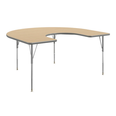 Goddard Commercial Adjustable Height Horseshoe Activity Table-Standard Legs