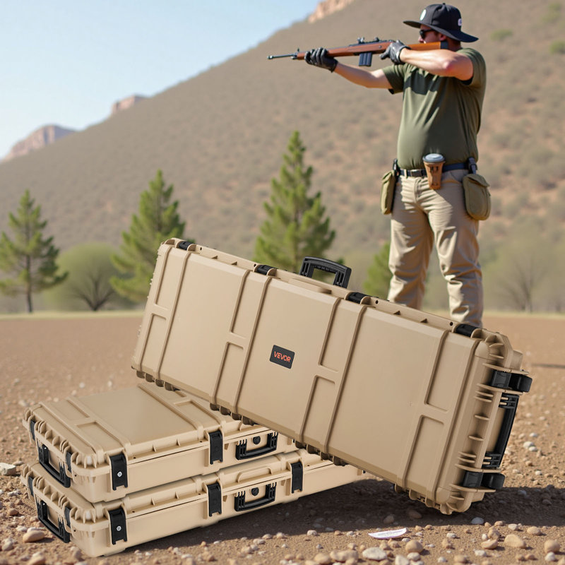Gun Safe Lock, 18.8cm H x 139.1cm W x 43.5cm D, Khaki