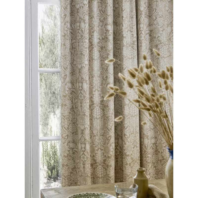 Cotton Blend Curtain Panel Pair, 168cm W x 229cm L